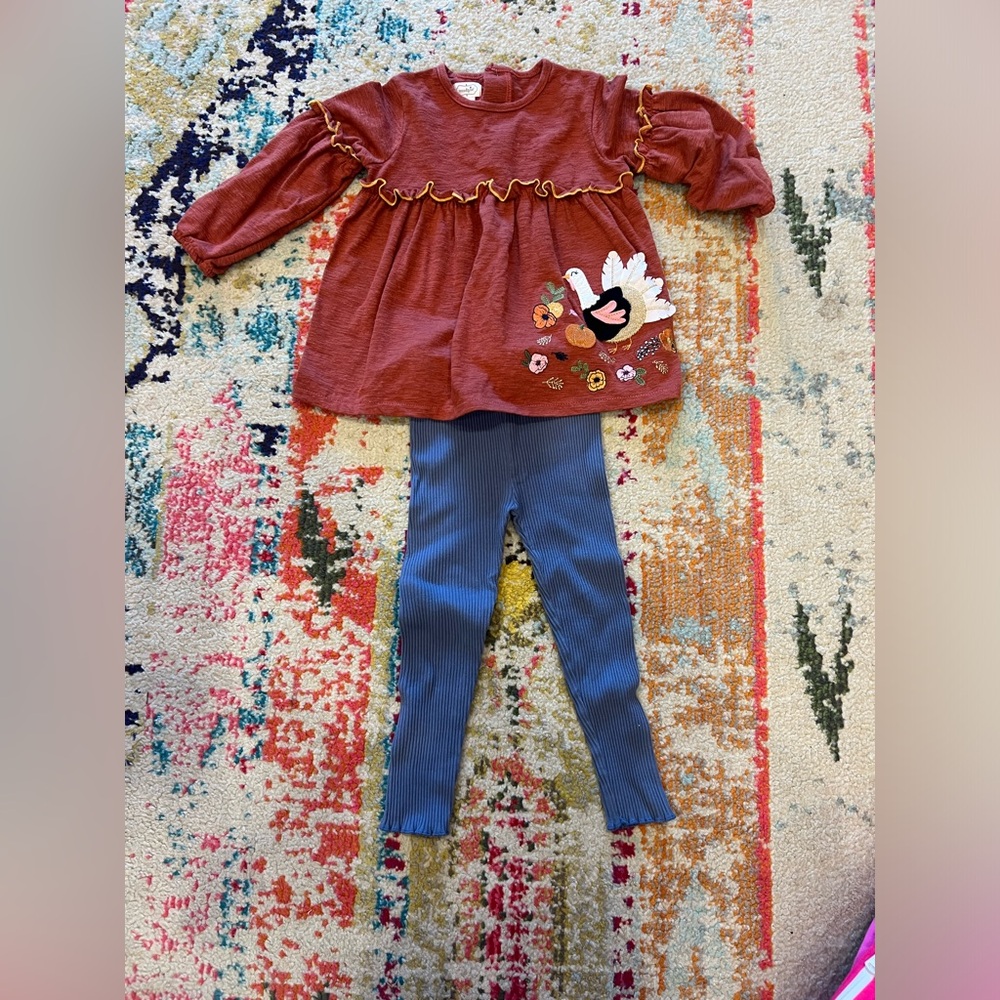 Mud Pie Toddler Thanksgiving Outfit 3T